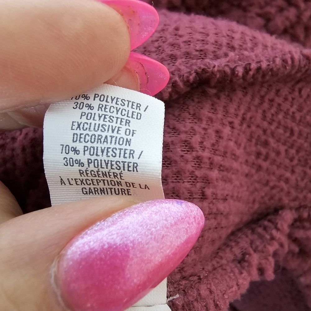 aerie Women's Pink Sherpa Fleece Jacket Size Small / Petite - Picture 5 of 8